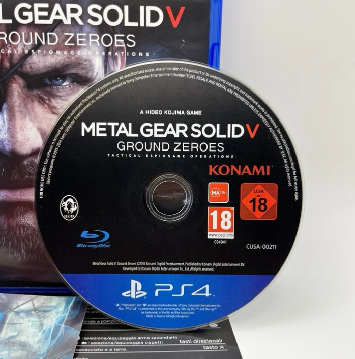 Metal Gear Solid 5 Ground Zeroes Ps4