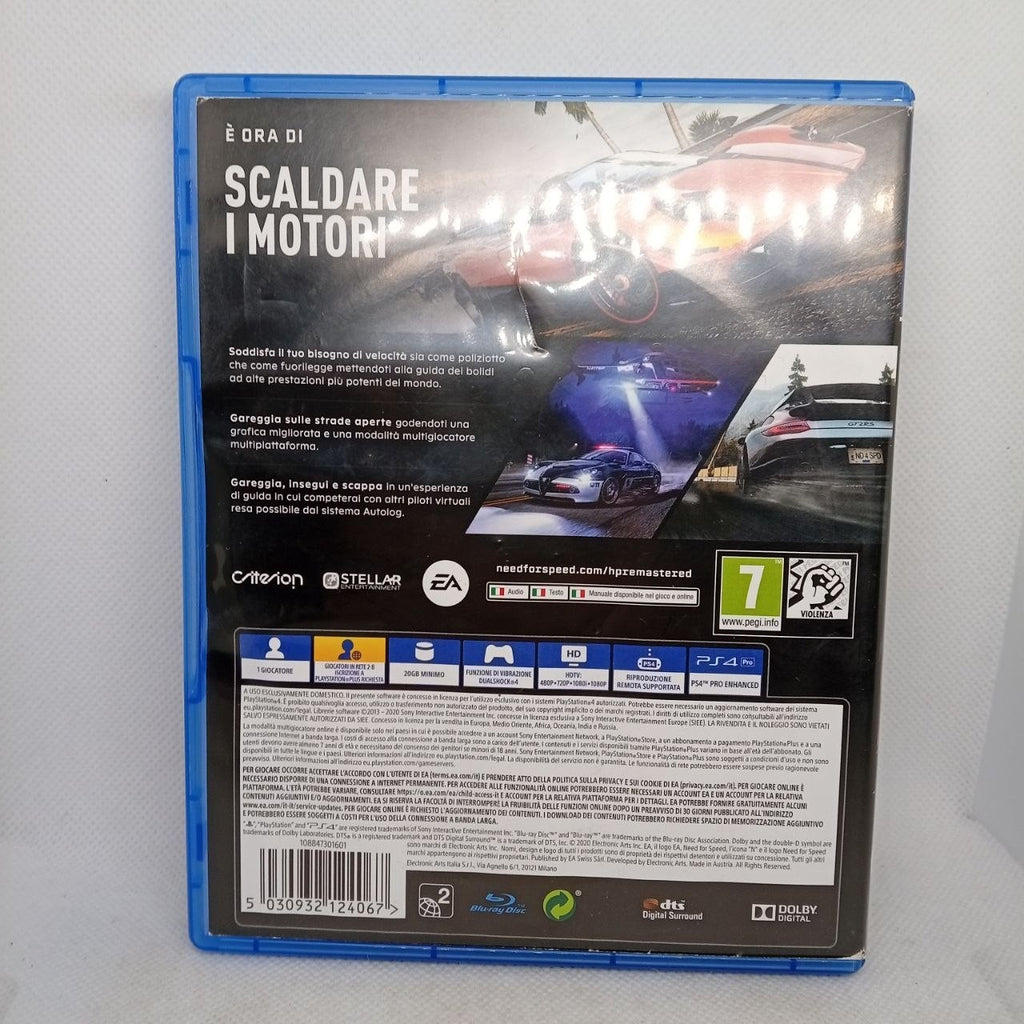 Need For Speed Hot Persuit Remastered Ps4