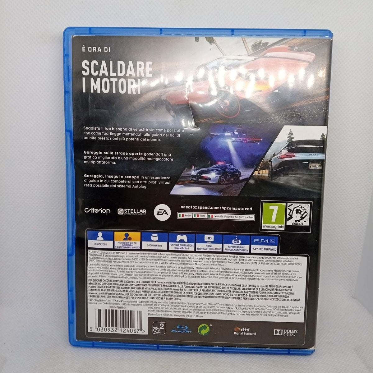 Need For Speed Hot Persuit Remastered Ps4