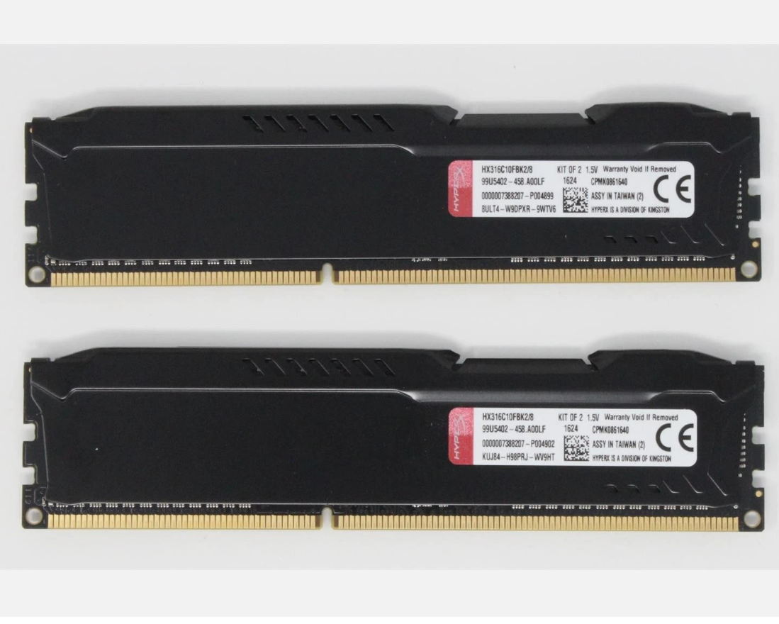 HyperX FURY 8GB (2x4GB Kit) HX316C10FBK2/8