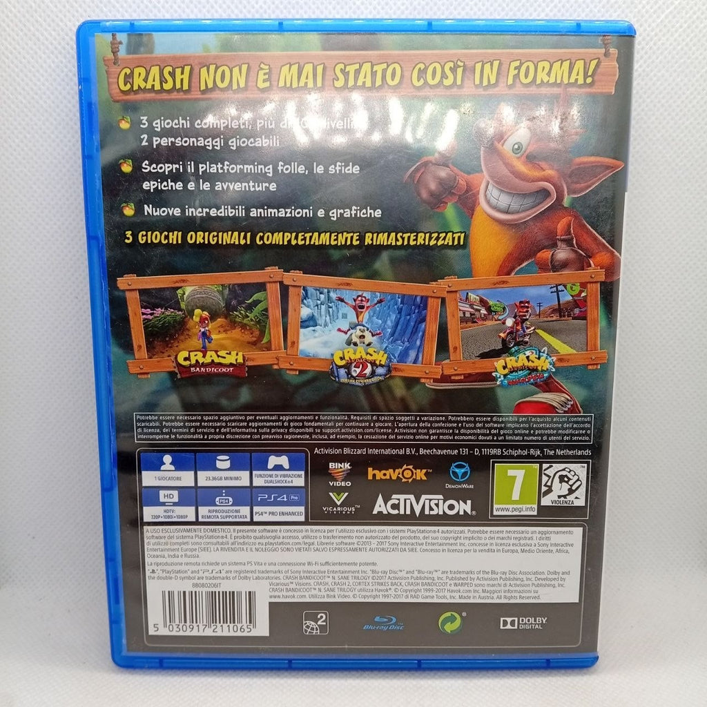 Crash Bandicoot N Sane Trilogy Ps4