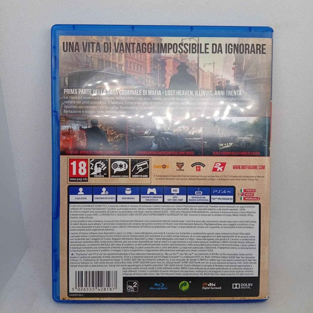 Mafia Definitive Edition Ps4