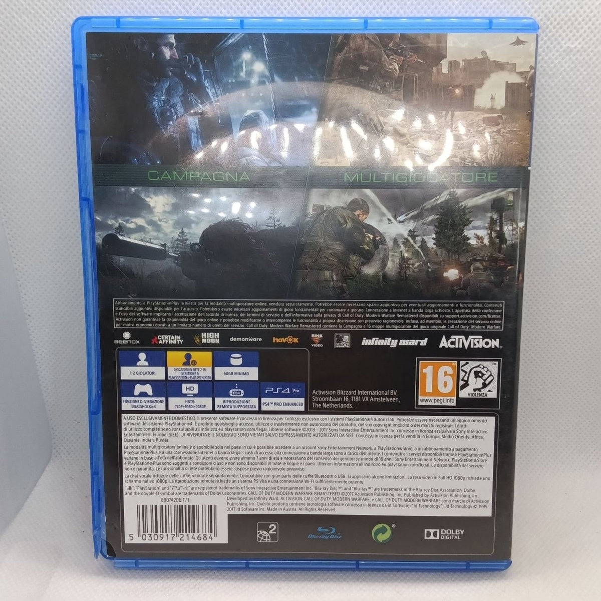 Call Of Duty Modern Warfare Remastered Ps4