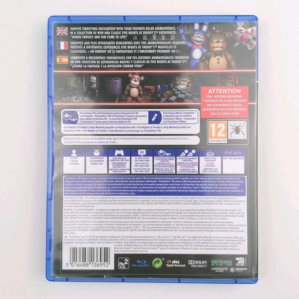 Five Nights at Freddy's Help Wanted Ps4