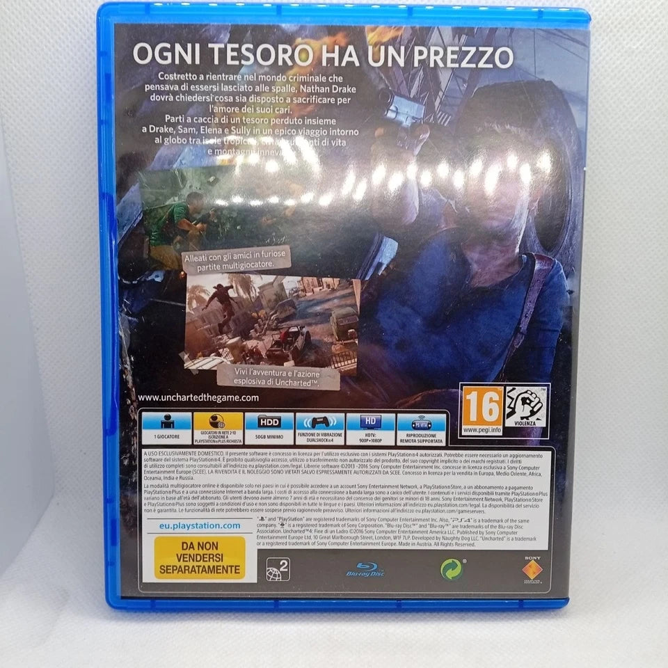 Uncharted 4 Fine Di Un Ladro Ps4