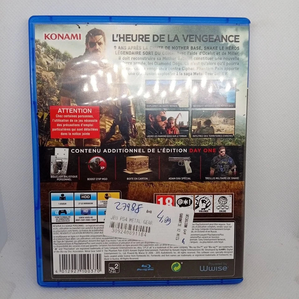 Metal Gear Solid 5 The Phantom Pain Ps4